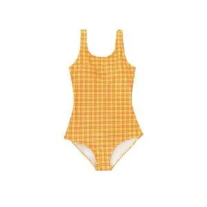 Fransız Ekose Backless Tek Parça Mayo