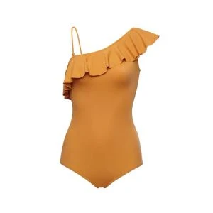 Trendy Kadınlar Bir Omuz Mayo Ruffled